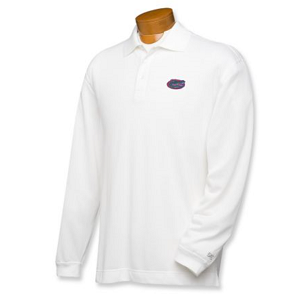 Florida Gators Men's CB DryTec LS Championship Polo - White